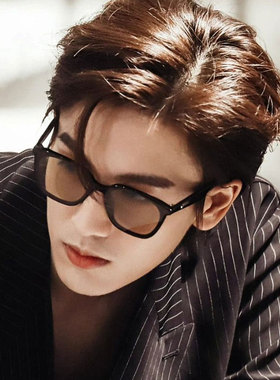 张凌赫同款墨镜男浅茶色圆脸显瘦