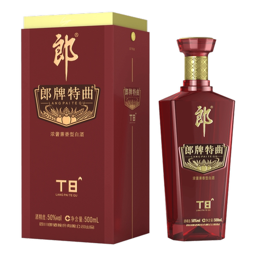 郎酒T8郎牌特曲50度浓酱兼香型白酒500ml*6瓶整箱装送礼粮食酒水 - 图0
