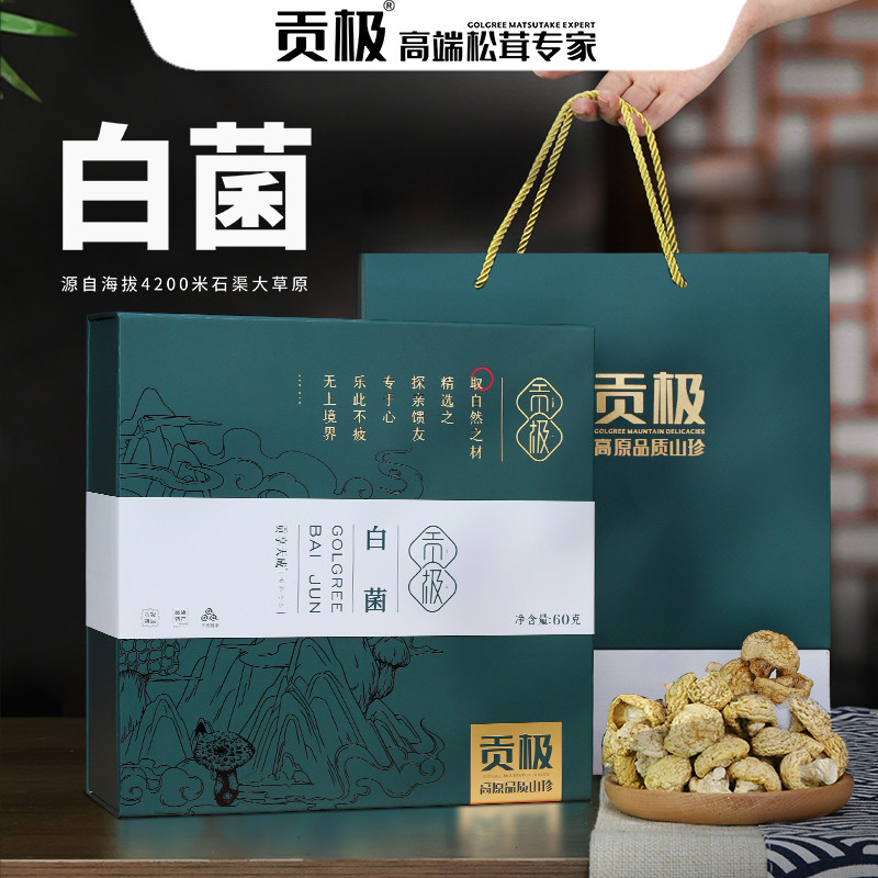贡极石渠白菌山珍菌菇类干货春节送礼节日礼盒佳品长辈礼品营养品