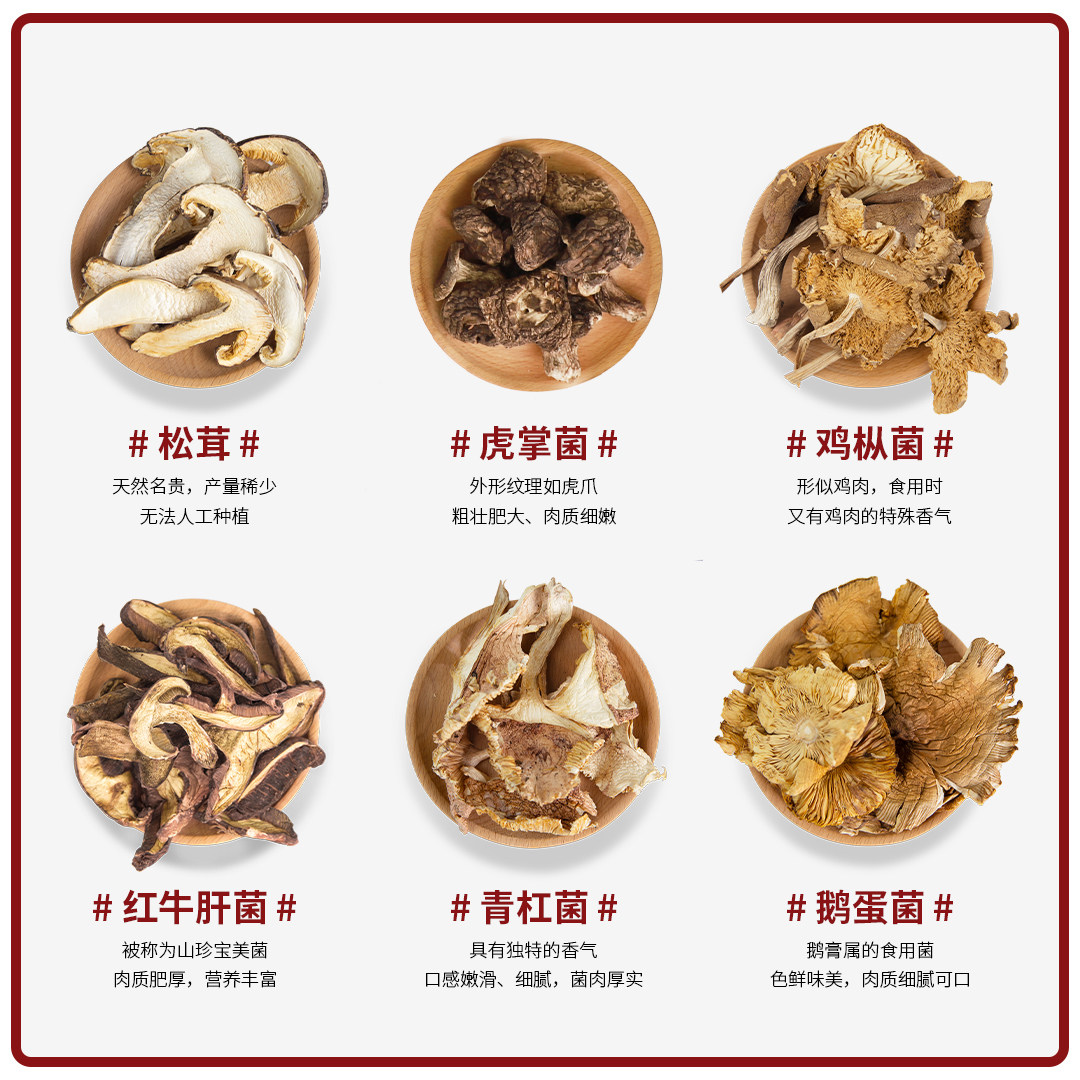 贡极六宝松茸菌菇类年货节礼盒鸡枞菌山珍干货营养品送礼长辈佳品-图2