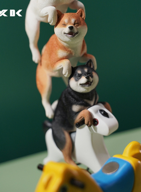 预定JXK摇摇马柴犬模型
