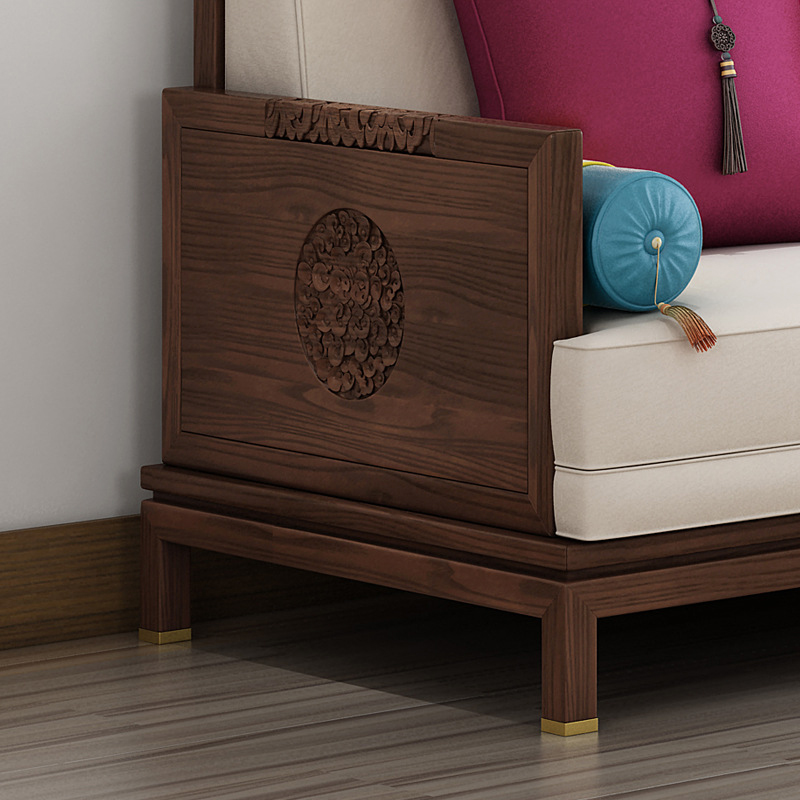 不封底方形方通黄铜新中式实木家具方形脚套铜脚套沙发脚餐桌椅子 - 图1