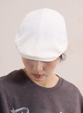 西町村屋极简风肌理前进帽简约百搭纯色短帽檐男女通用XABB60042