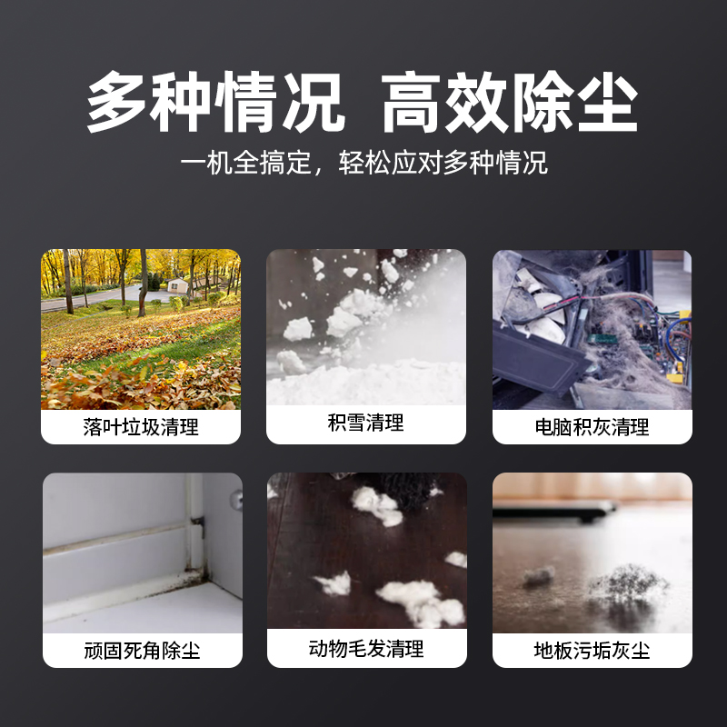 潭祖无刷锂电鼓风机大功率充电式吹风机吹灰尘工业家用吹雪除尘器 - 图3