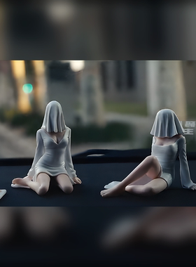 白色幽灵娘美少女手办万圣节鱼尾裙变装桌面模型装饰摆件