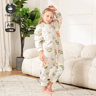 小猪大卫纯棉秋冬卡通印花睡袋