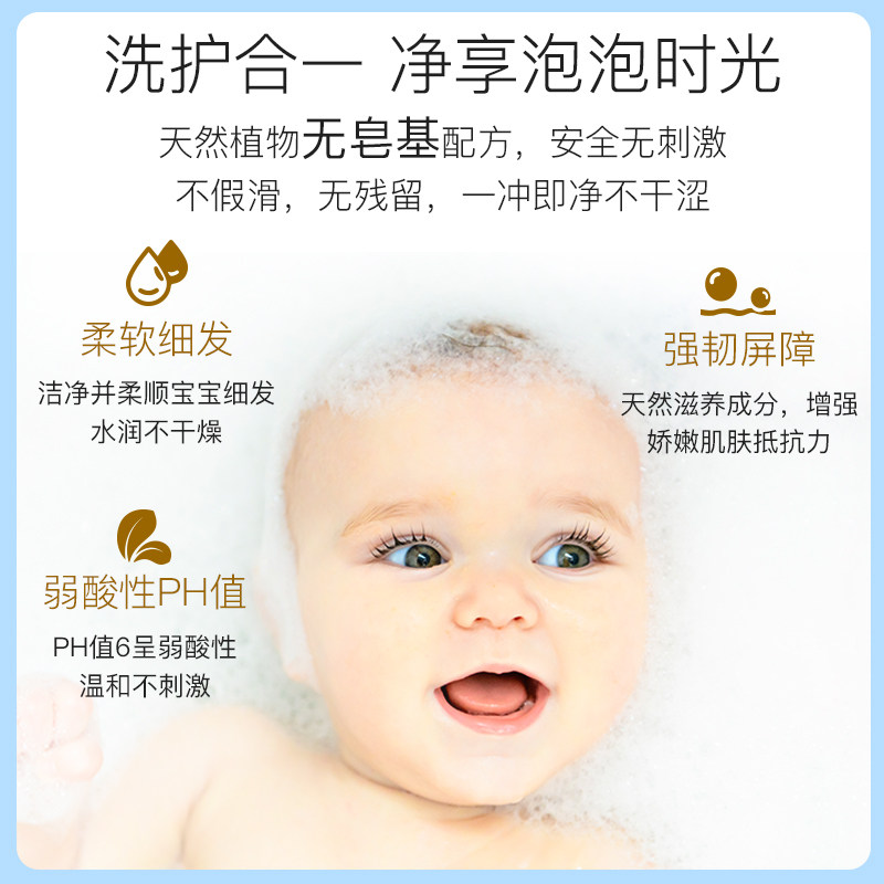 日本进口潘思莉儿童宝宝专用大瓶 picily海外沐浴乳/沐浴露