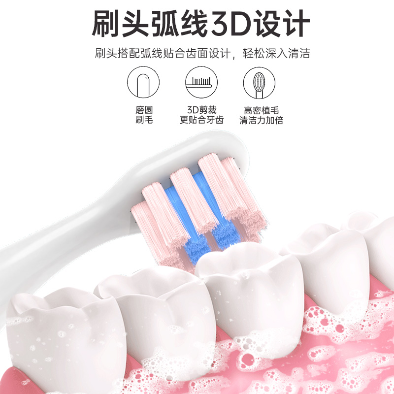 适配sakykids/sakysonic舒客宝贝B2儿童电动牙刷头B32S/B32/B33F2