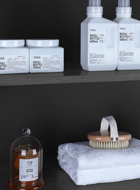 E-Pin逸品 样板房卫浴黑白简约卫生间酒店洗漱用品摆件装饰阳台柜