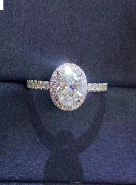 银高碳钻求婚鸽子蛋戒指仿真莫桑石钻戒4克拉超大钻戒女百搭