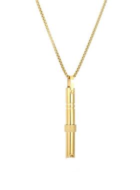 转动珠子冥想正念吊坠调节呼吸口哨钛钢方珍珠项链配饰品缓解焦虑