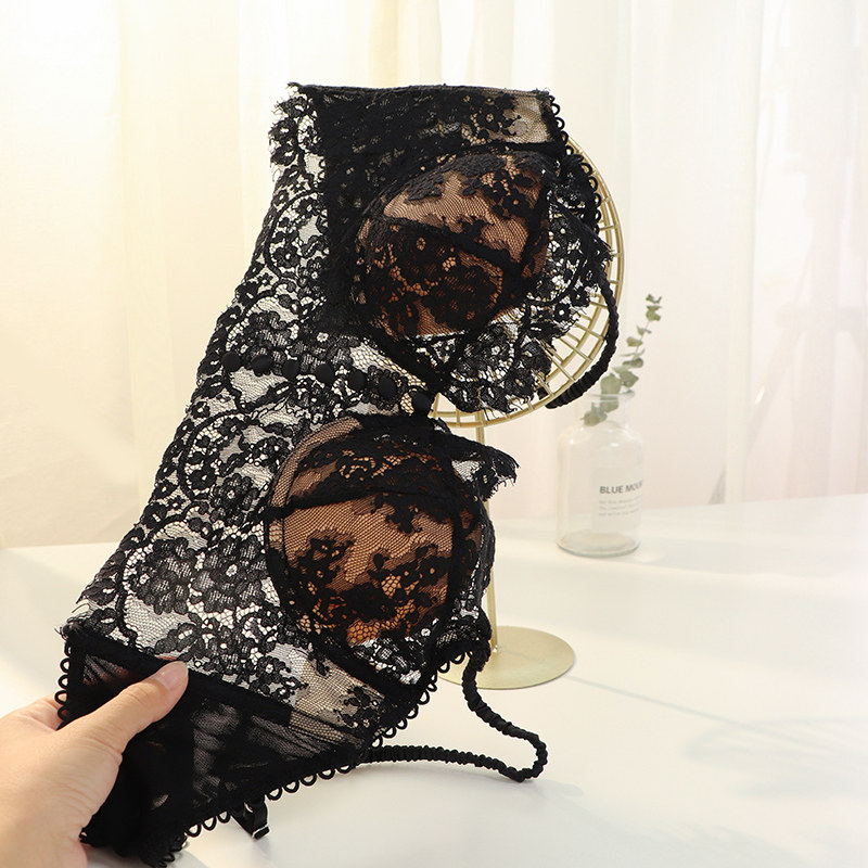 性感蕾丝法式薄款显胸小上托胸罩 阿弗之吻文胸