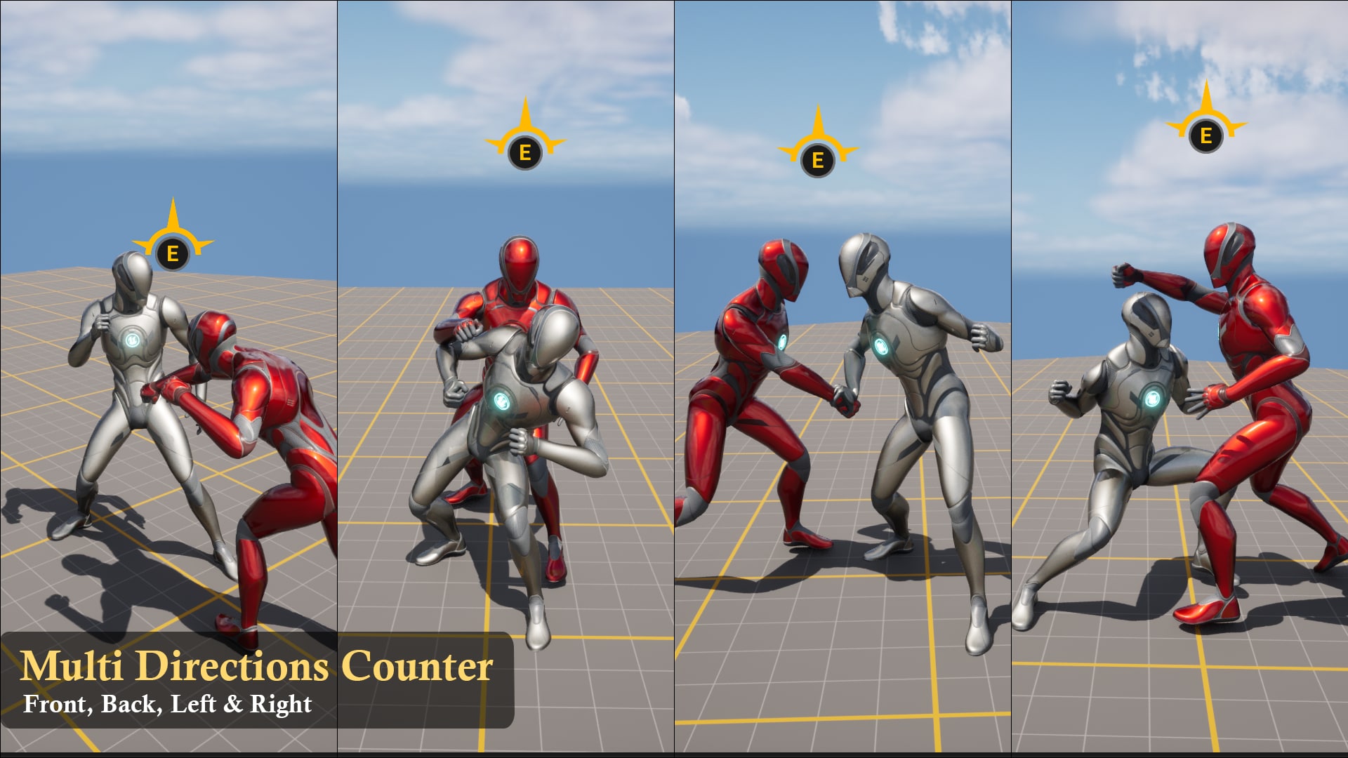 UE5 Counter Attack System 格斗打斗对战动作动画蓝图5.2 - 图0