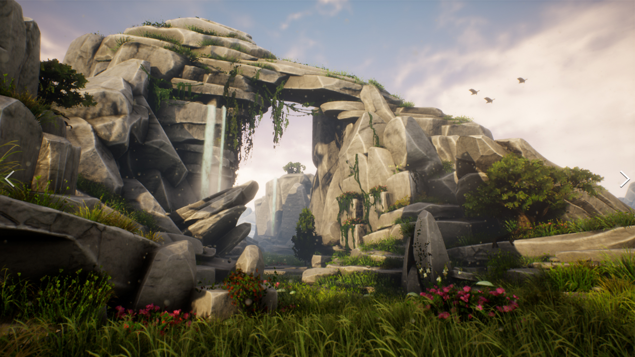 UE4岩石石头UE5常用风格化悬崖山脉 45 Stylized Rock Pack - 图0