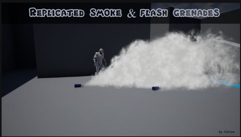 UE4烟雾发射UE5舞台干冰蓝图 Smoke& Flash Grenades-图0