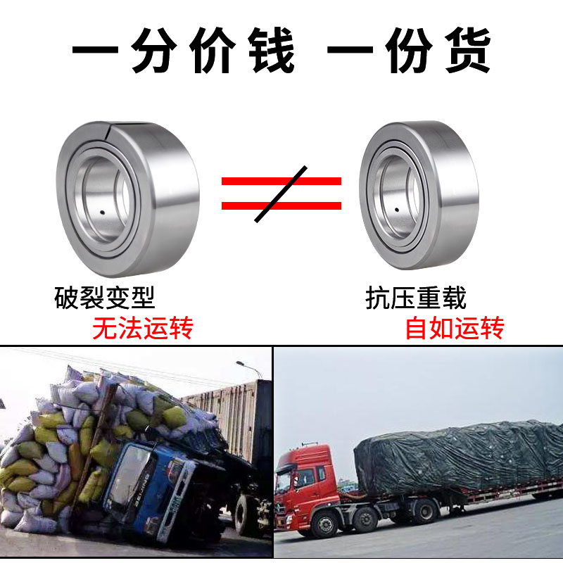 NATR8加厚重载支撑中心架滚轮滚针轴承NUTR内径10 12 15 17 20 25 - 图1