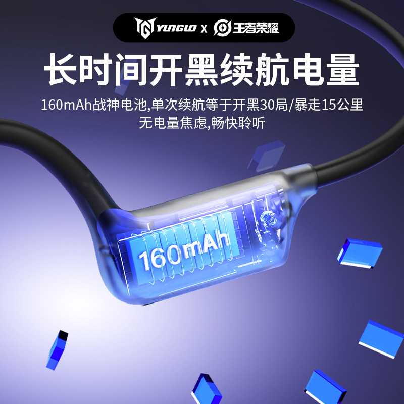 王者荣耀耳机YunGuo×王者荣耀 末日机甲系列骨传导耳机HY06低延迟长续航