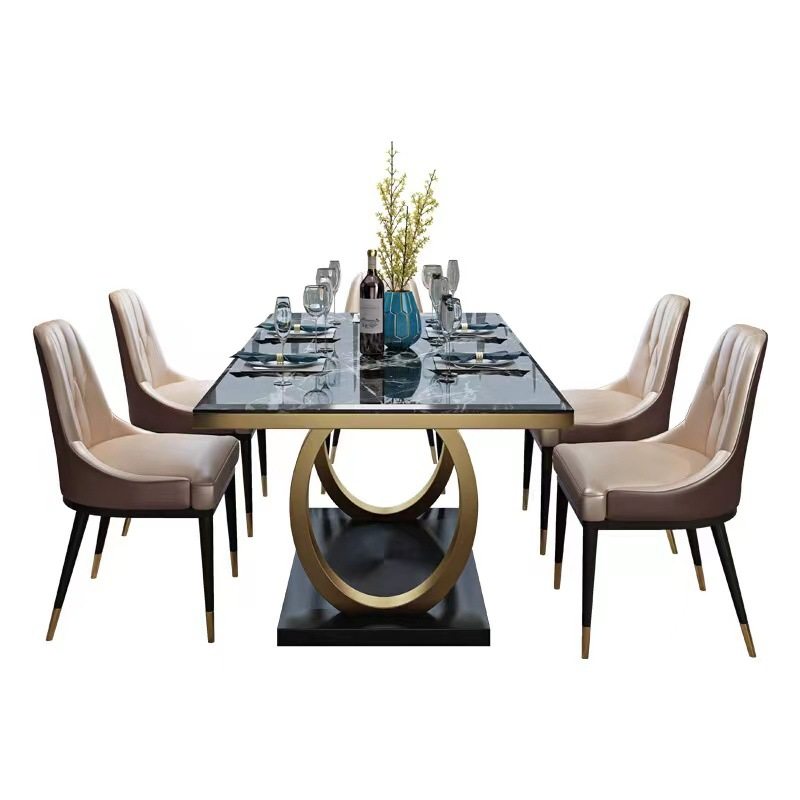 意式轻奢大理石餐桌椅组合现代简约小户型客厅家用长方形吃饭桌椅,淘宝优惠券,粉丝福利购,淘宝优惠卷
