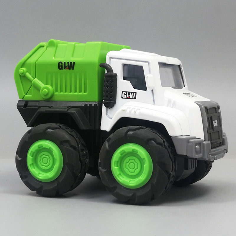 钢力威合金工程消防惯性大脚车儿童男孩玩具挖掘搅拌翻抖机云梯车