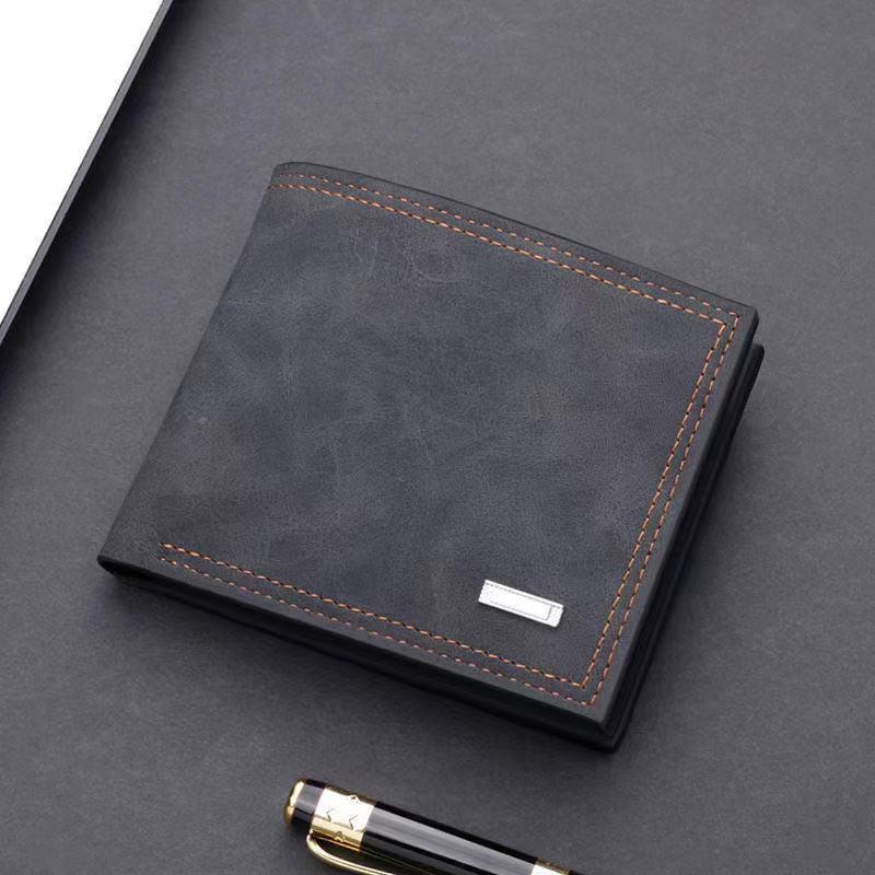 Men Short Wallet Genuine leather Man Purse Wallets Card bag - 图1