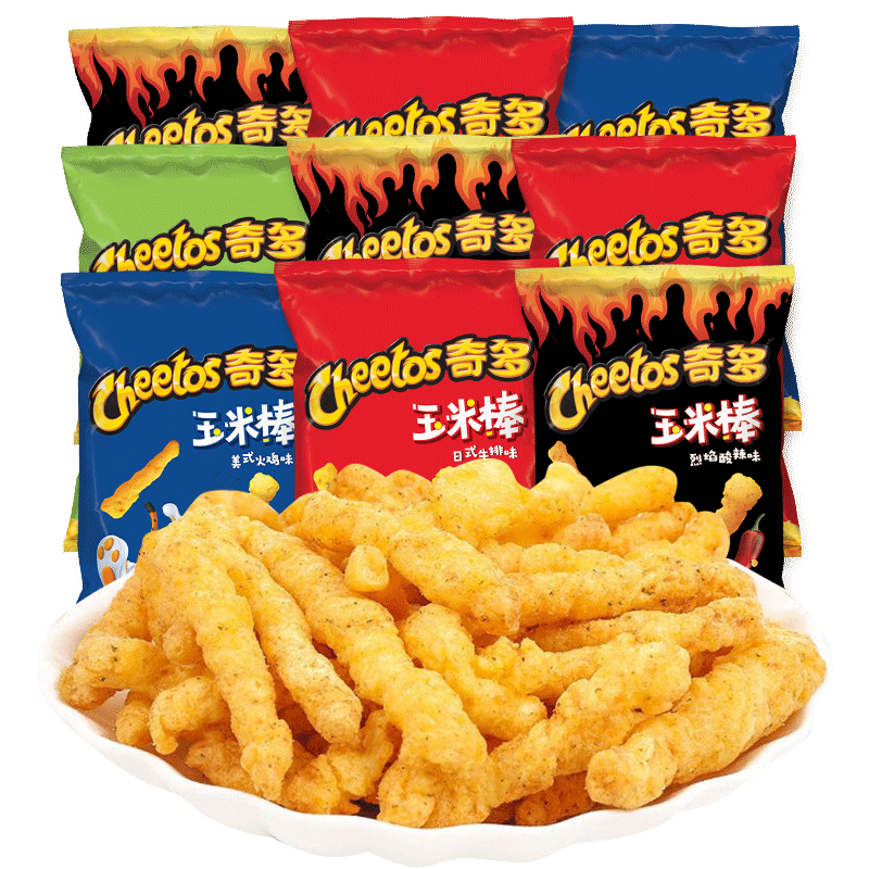 CHEETOS/奇多玉米棒50gx10包休闲膨化网红爆款薯条儿童解馋小零食 - 图1