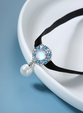 choker黑色小众设计感高级项链