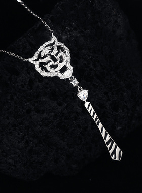 KAYKELLY原创虎纹领带项链