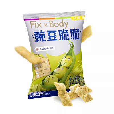 【直播专享】旺旺FixXBody豌豆脆非油炸高蛋白高纤休闲零食小吃