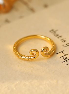 悟空设计感紧箍咒金箍棒简约开口男女通用戒指时尚独特复古指环