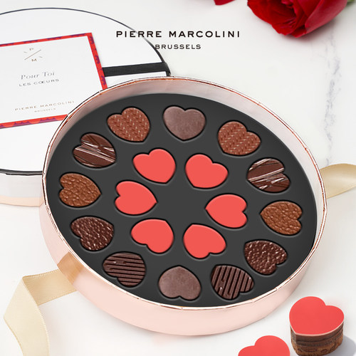 PM比利时爱永恒心形萃心夹心坚果巧克力高端节日送礼物情人节礼盒 - 图1