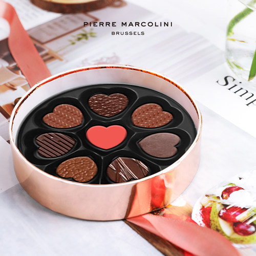 PM比利时爱永恒心形萃心夹心坚果巧克力高端节日送礼物情人节礼盒 - 图0