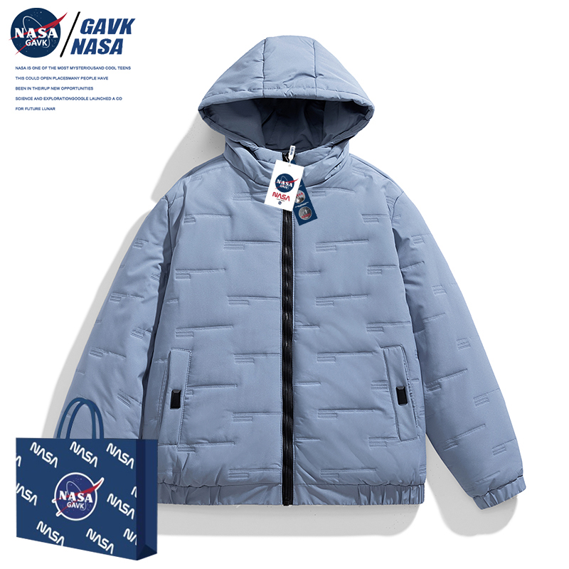 NASA GAVK2023秋冬季百搭潮流情侣修身潮牌棉衣男女同款新品棉服