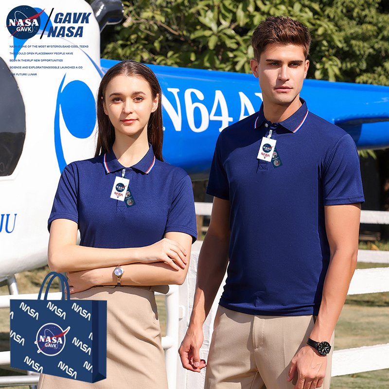 NASA GAVK 2024Polo衫男女同款新品百搭潮牌情侣修身短袖潮流T恤 - 图2