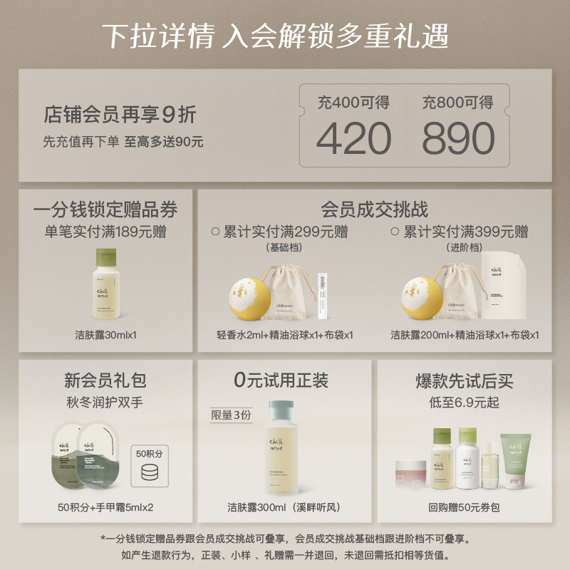 chillmore且悠香氛沐浴露留香全身后背温和清洁沐浴液春夏男女