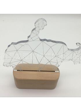 LED灯实木底盘 台灯木配件 圆形方形木灯座 音乐盒榉木底座摆件