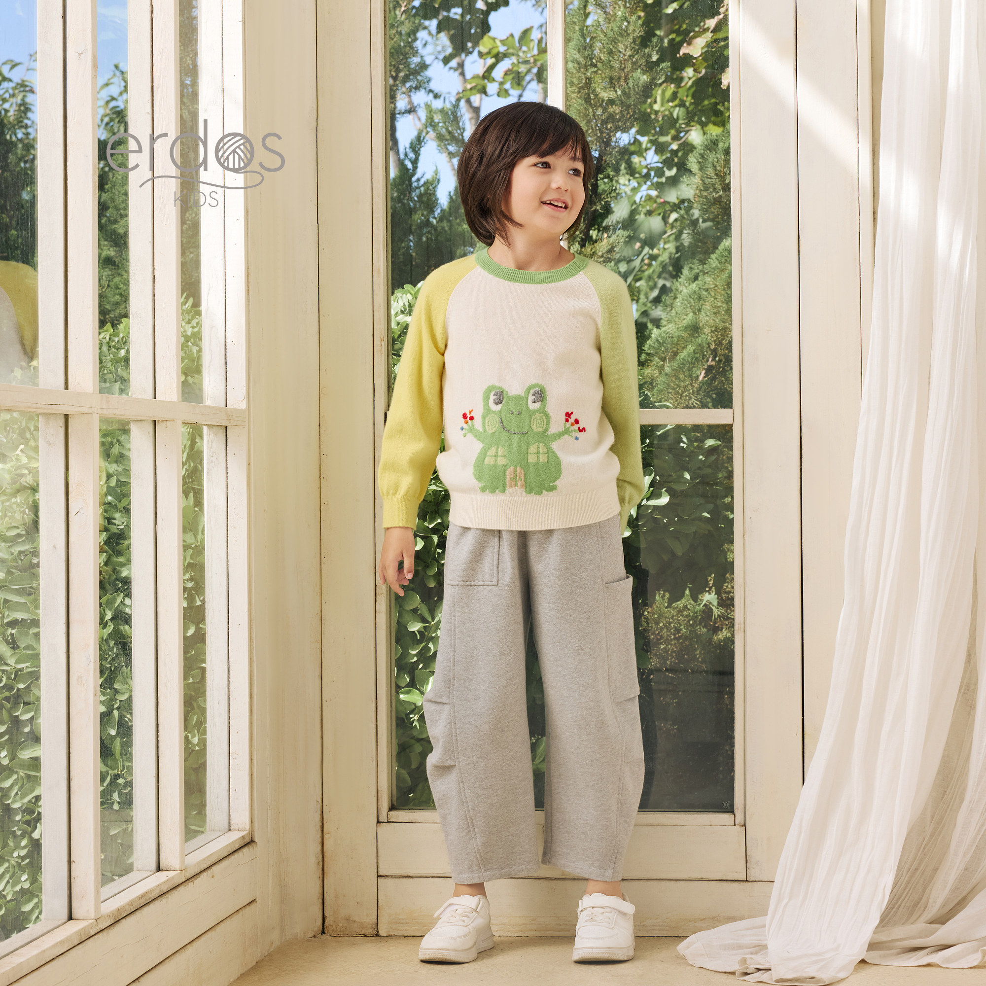 【100%山羊绒】鄂尔多斯童装26春夏新品早春圆领装饰提花儿童套衫,淘宝优惠券,粉丝福利购,淘宝优惠卷