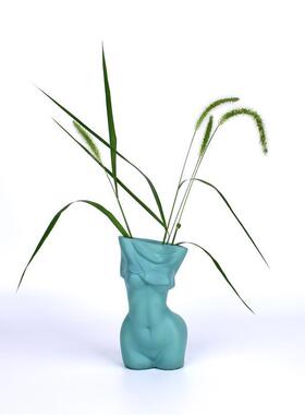 摆件创意抽像人物花插树脂工艺品民宿桌面客厅酒柜家居装饰品