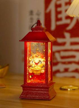 [财神]新年小夜灯复古摆件凉亭会发光创意氛围灯送家人礼物实用