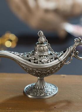 阿拉丁神灯金属工艺品许愿灯香薰炉家居装饰创意摆件儿童701