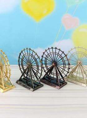 20551摩天轮模型金属铁艺摆件 北欧装饰橱窗创意家居工艺品金色