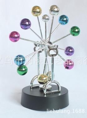 创意办公家居摆件新款创意电动磁性天体彩球摩天轮永动仪