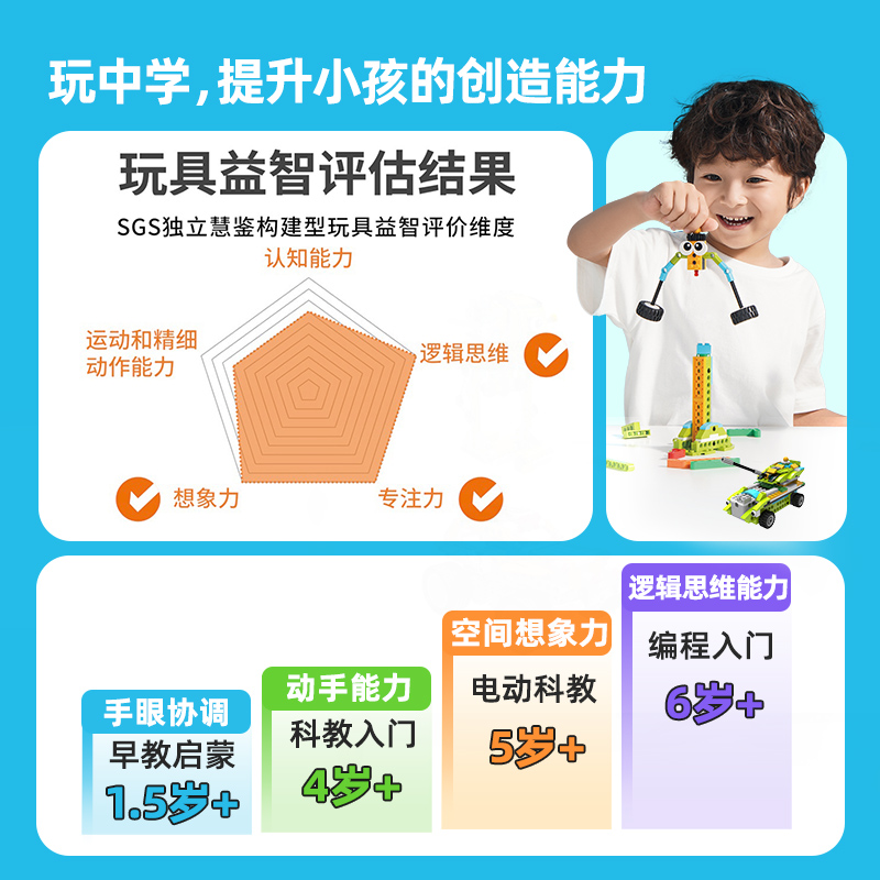 途道机器人编程世界智能男孩积木 途道建构/拼插积木
