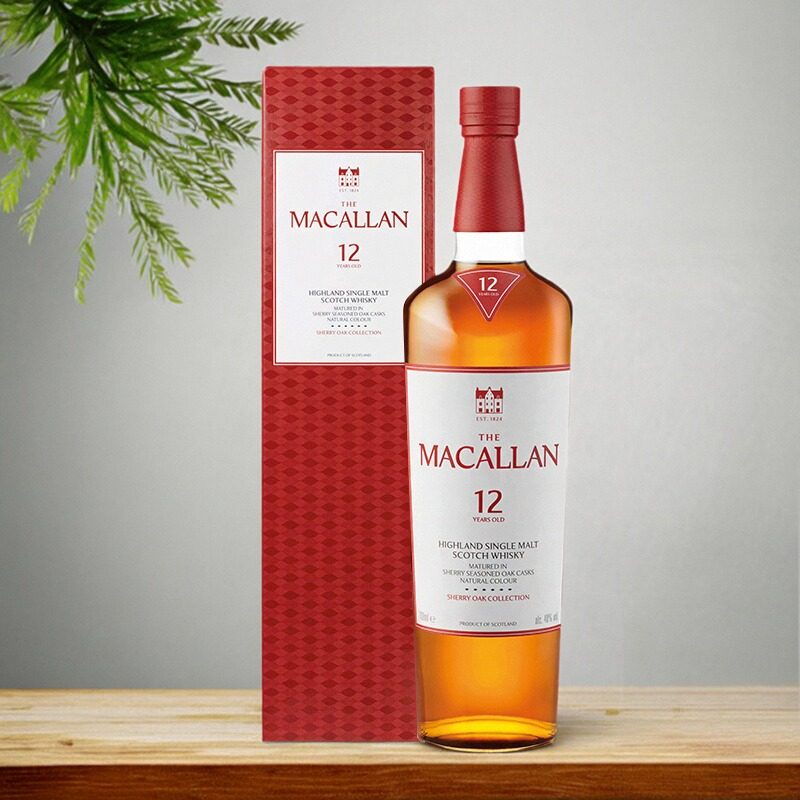 MACALLAN/麦卡伦12年雪梨桶700ML 苏格兰单一麦芽威士忌 进口洋酒,淘宝优惠券,粉丝福利购,淘宝优惠卷