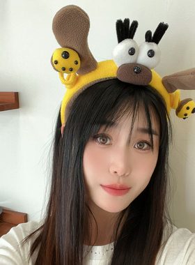 创意可爱大嘴怪毛绒发箍