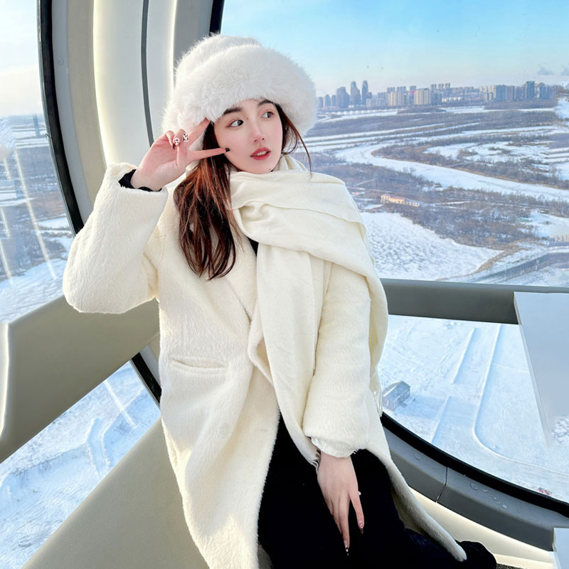 羊绒围巾女冬高级感披肩两用东北哈尔滨旅游防寒装备保暖羊毛围巾,淘宝优惠券,粉丝福利购,淘宝优惠卷