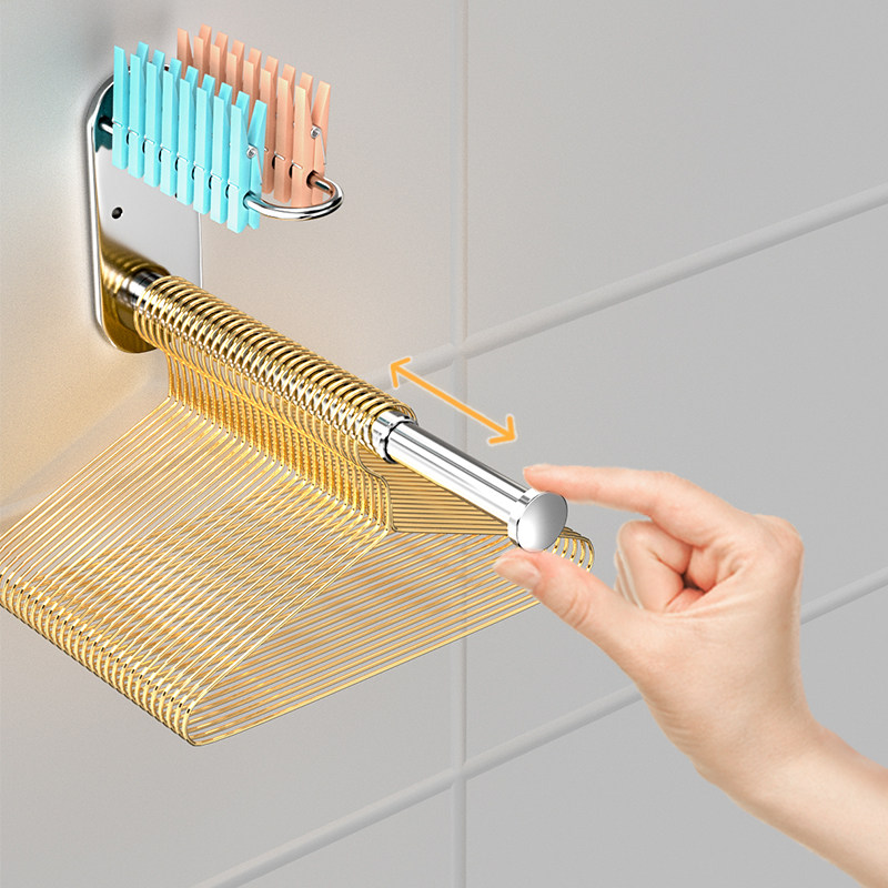 304不锈钢衣架收纳神器免打孔整理架家用挂钩阳台衣夹架子晾衣架,淘宝优惠券,粉丝福利购,淘宝优惠卷