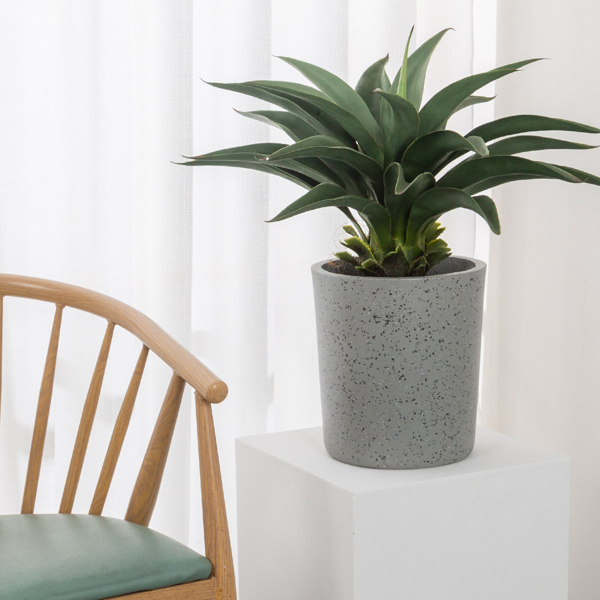 圆形水泥花盆镁泥花盆简约大口径INS北欧风落地盆栽水磨石花岗岩,淘宝优惠券,粉丝福利购,淘宝优惠卷