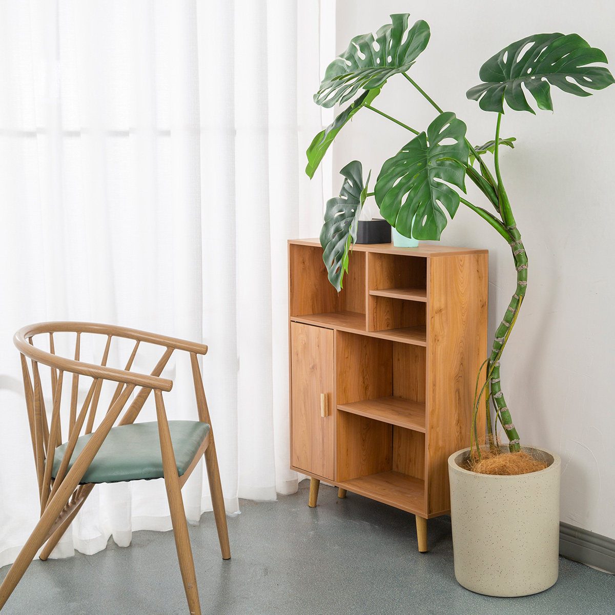 圆形水泥花盆镁泥花盆简约大口径INS北欧风落地盆栽水磨石花岗岩,淘宝优惠券,粉丝福利购,淘宝优惠卷