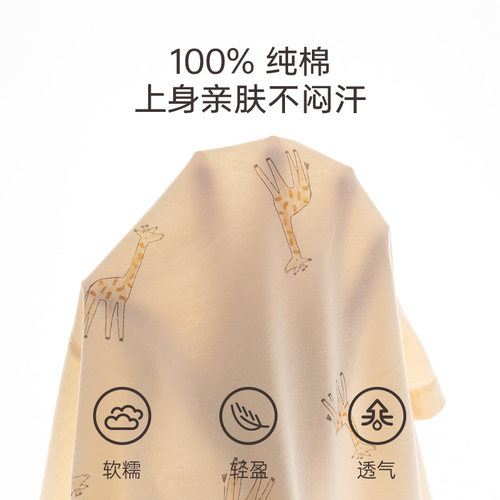 【7A抑菌】新生婴儿绑带和尚服夏季纯棉三角哈衣宝宝长袖包屁衣薄 - 图1