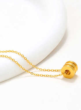 越南沙金哑光车花小蛮腰吊坠项链女潮网红ins小众韩版个性锁骨链